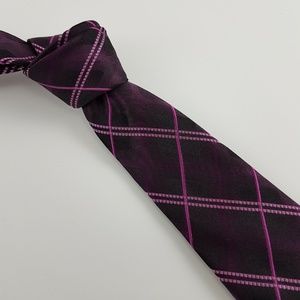 Graham Ashley Purple Pink Geometric Tie